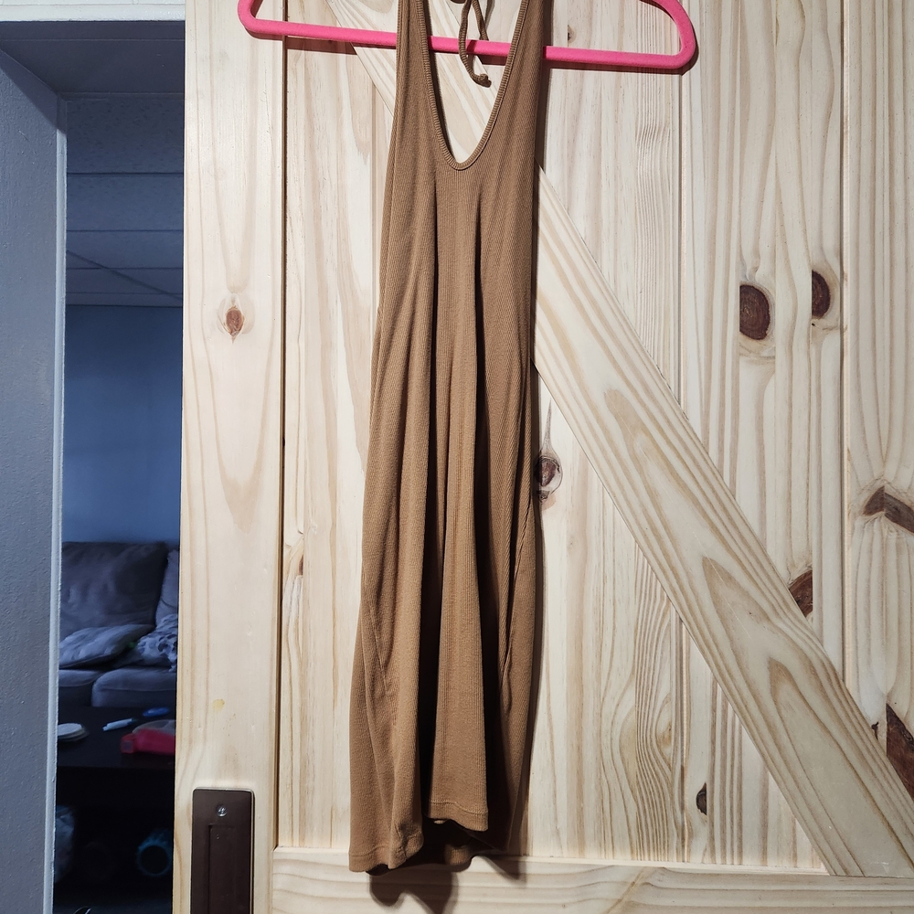 Wild Fable Tan Backless Dress